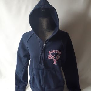 Boston Red Sox women's navy zip-up hoodie